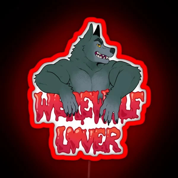 Werewolf Lover RGB Neon Sign