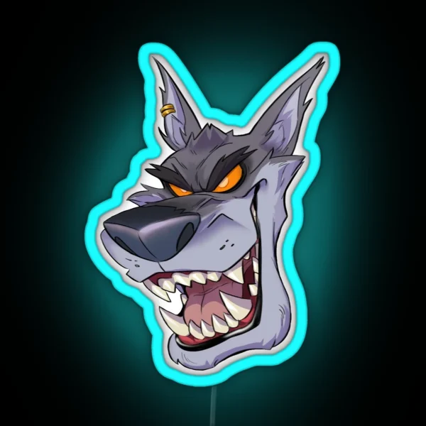 Werewolf Tiny RGB Neon Sign