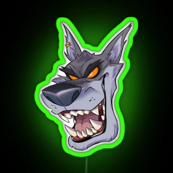 Werewolf Tiny RGB Neon Sign
