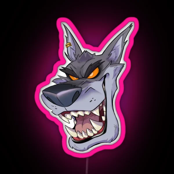 Werewolf Tiny RGB Neon Sign
