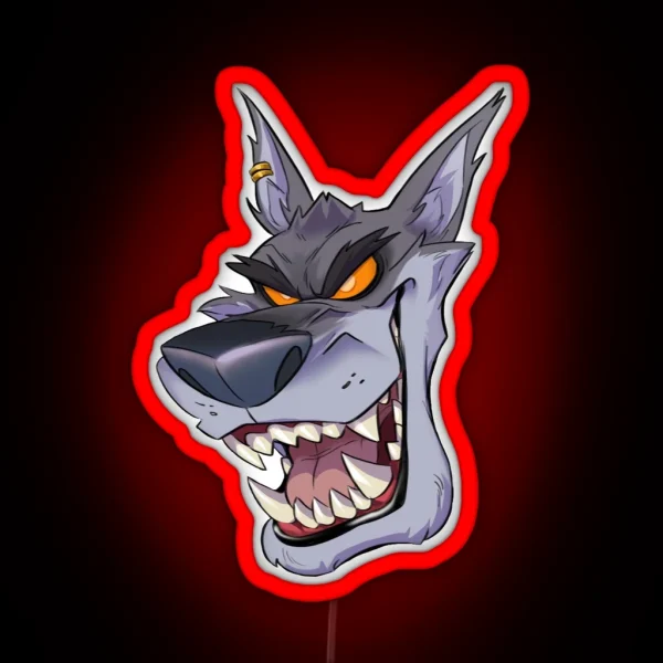 Werewolf Tiny RGB Neon Sign