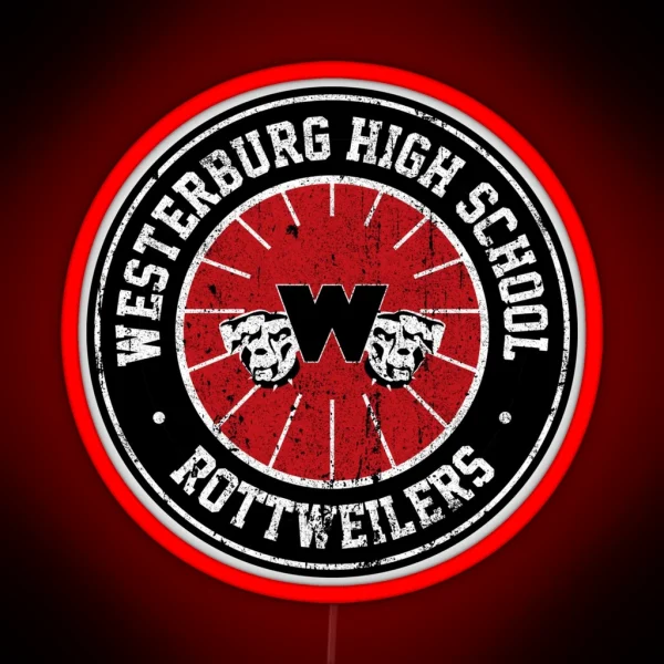 Westerburg High School Rottweilers Heathers RGB Neon Sign