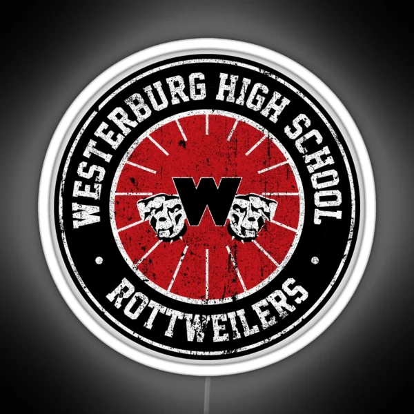 Westerburg High School Rottweilers Heathers RGB Neon Sign