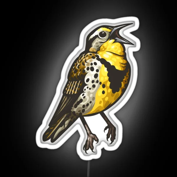 Western Meadowlark RGB Neon Sign