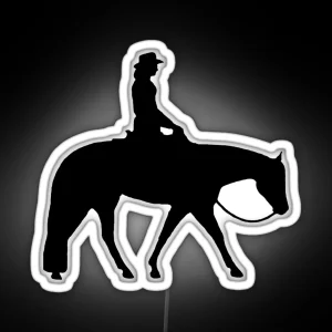 Western Pleasure Horse Female Rider RGB Neon Sign