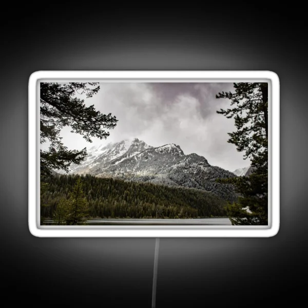 Western Snowy Mountains RGB Neon Sign