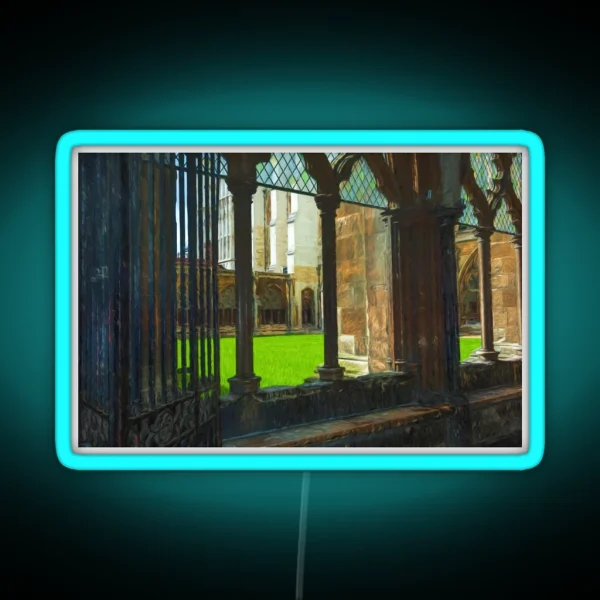 Westminster Abbey Cezanne Style RGB Neon Sign
