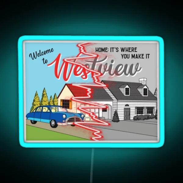 Westview Postcard RGB Neon Sign