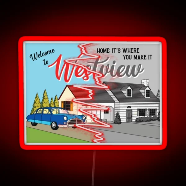 Westview Postcard RGB Neon Sign