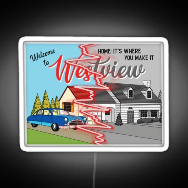 Westview Postcard RGB Neon Sign