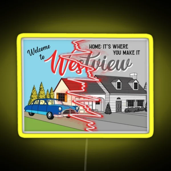 Westview Postcard RGB Neon Sign