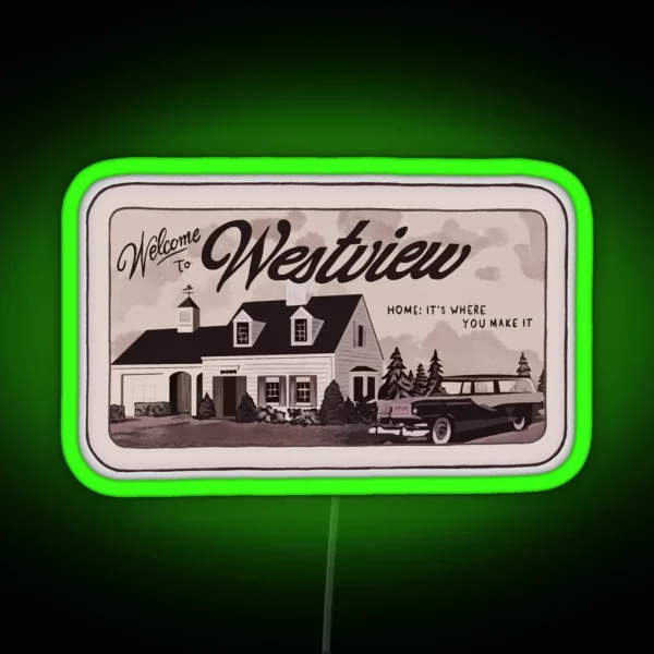 Westview Vintage Sign RGB Neon Sign