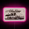 Vintage Westview neon sign with pink color scheme and RGB lighting.