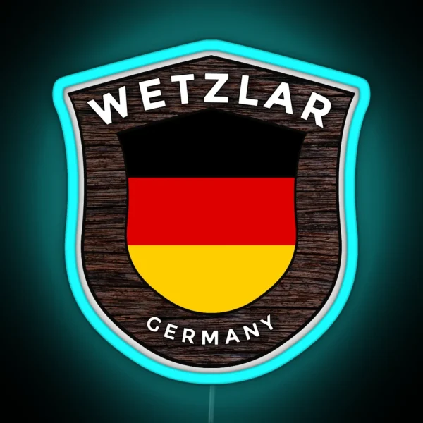 Wetzlar Germany Emblem Flag RGB Neon Sign