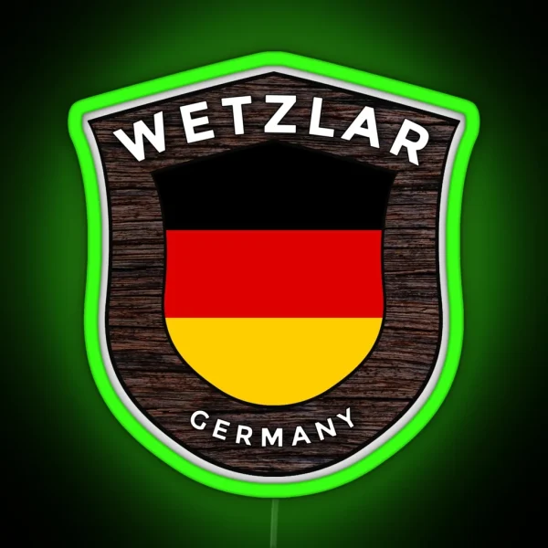 Wetzlar Germany Emblem Flag RGB Neon Sign