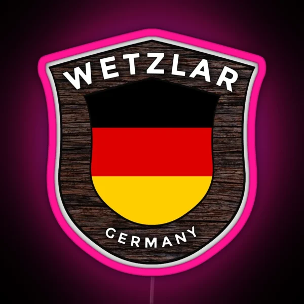 Wetzlar Germany Emblem Flag RGB Neon Sign
