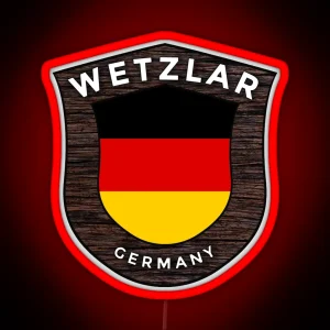 Wetzlar Germany Emblem Flag RGB Neon Sign