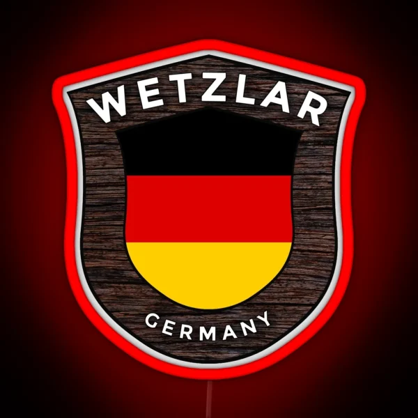 Wetzlar Germany Emblem Flag RGB Neon Sign