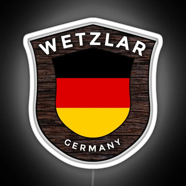 Wetzlar Germany Emblem Flag RGB Neon Sign