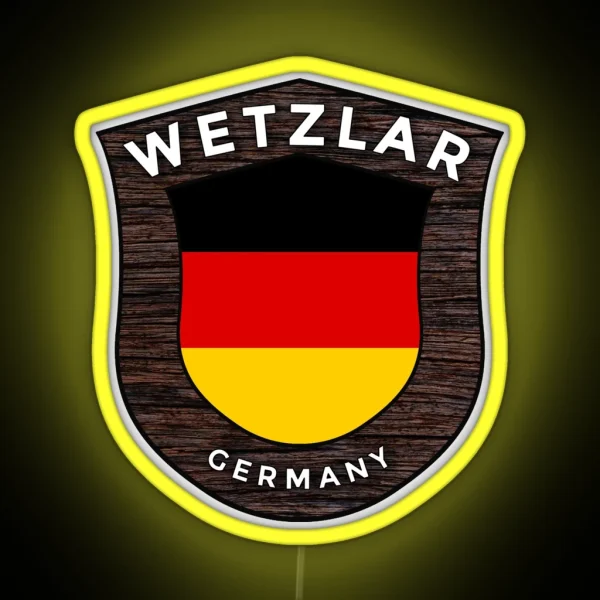 Wetzlar Germany Emblem Flag RGB Neon Sign