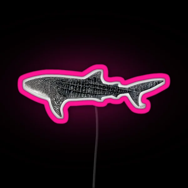 Whale Shark The Largest Fish On Earth RGB Neon Sign