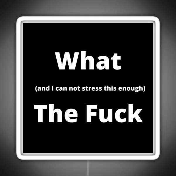 What And I Can Not Stress This Enough The Fuck RGB Neon Sign