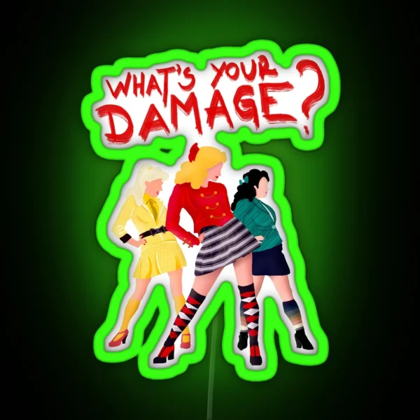What S Your Damage RGB Neon Sign