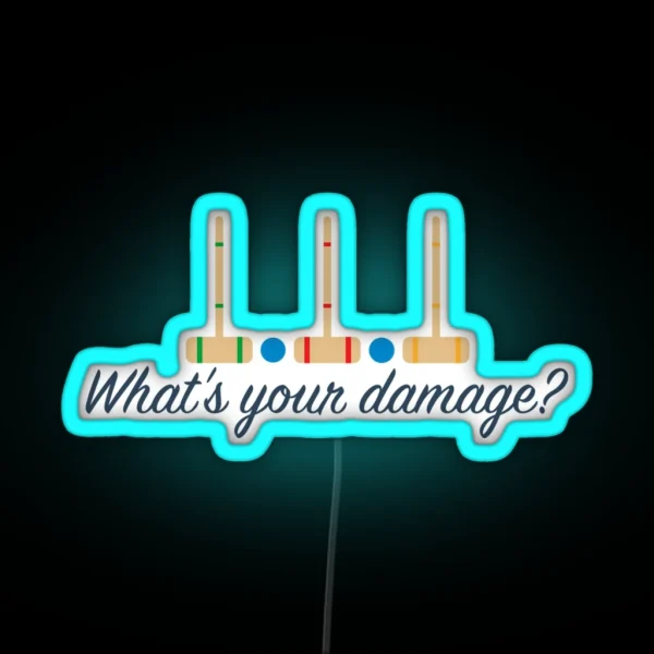 What S Your Damage RGB Neon Sign