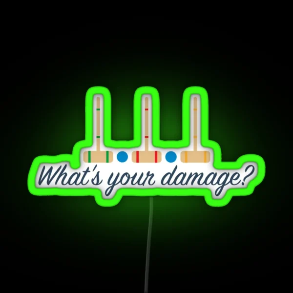 What S Your Damage RGB Neon Sign