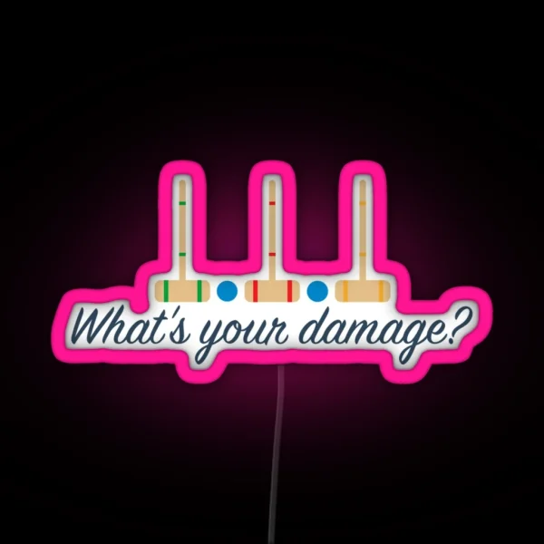 What S Your Damage RGB Neon Sign