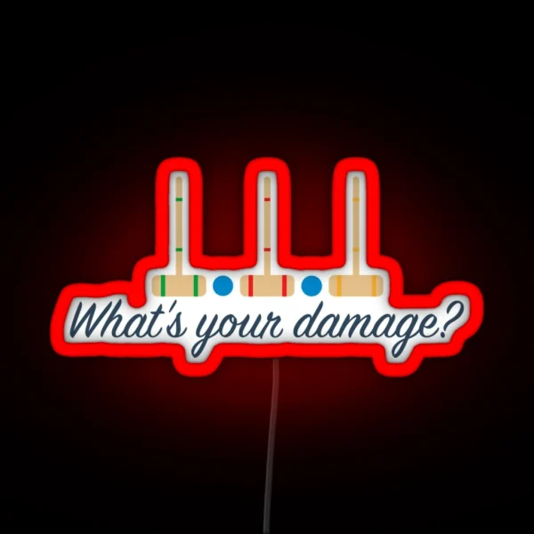 What S Your Damage RGB Neon Sign