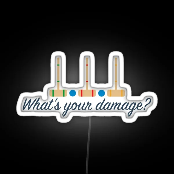 What S Your Damage RGB Neon Sign