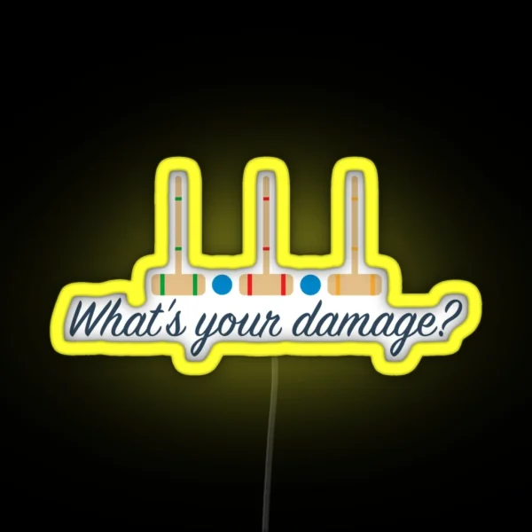 What S Your Damage RGB Neon Sign