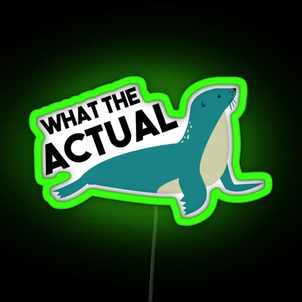 What The Actual PHOQUE French Language Pun RGB Neon Sign