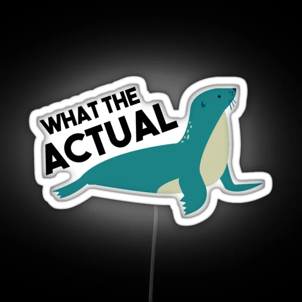 What The Actual PHOQUE French Language Pun RGB Neon Sign