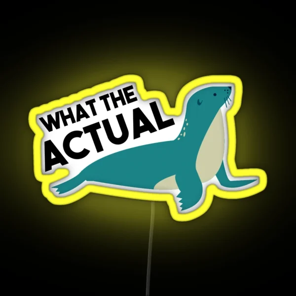 What The Actual PHOQUE French Language Pun RGB Neon Sign