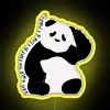 Two colorful animal options: A lion and a panda, displayed on a neon sign.