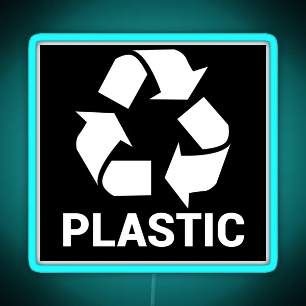 Wheelie Bin Recycle Bins PLASTIC RGB Neon Sign