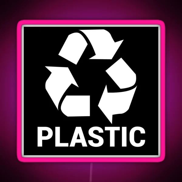 Wheelie Bin Recycle Bins PLASTIC RGB Neon Sign