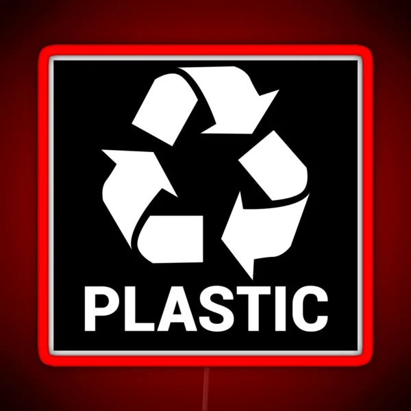 Wheelie Bin Recycle Bins PLASTIC RGB Neon Sign