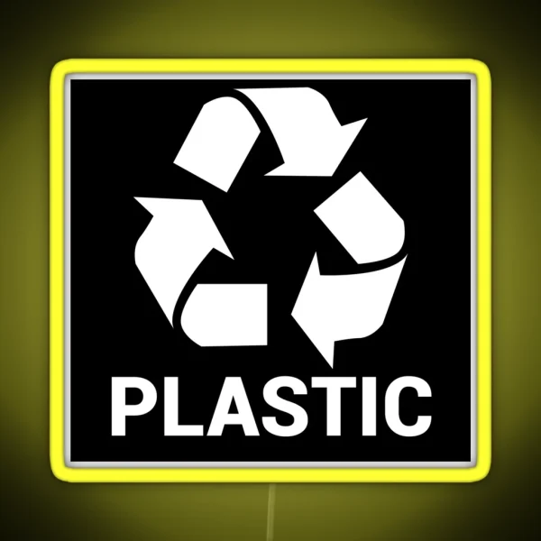 Wheelie Bin Recycle Bins PLASTIC RGB Neon Sign