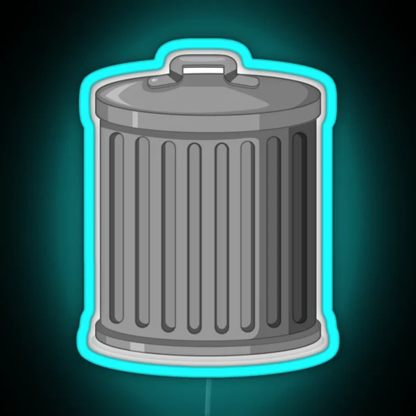Wheelie Bin TRASH GARBAGE RGB Neon Sign