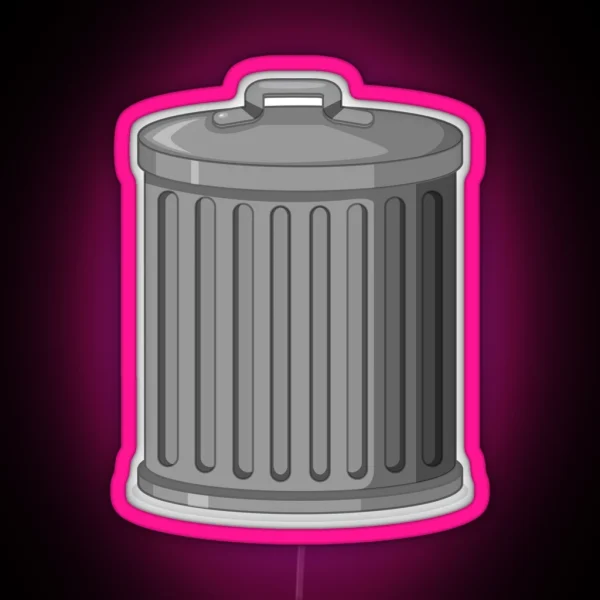 Wheelie Bin TRASH GARBAGE RGB Neon Sign