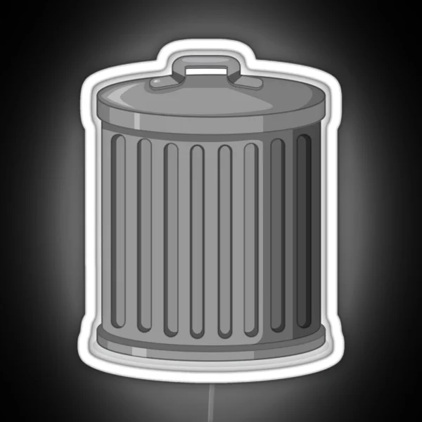 Wheelie Bin TRASH GARBAGE RGB Neon Sign