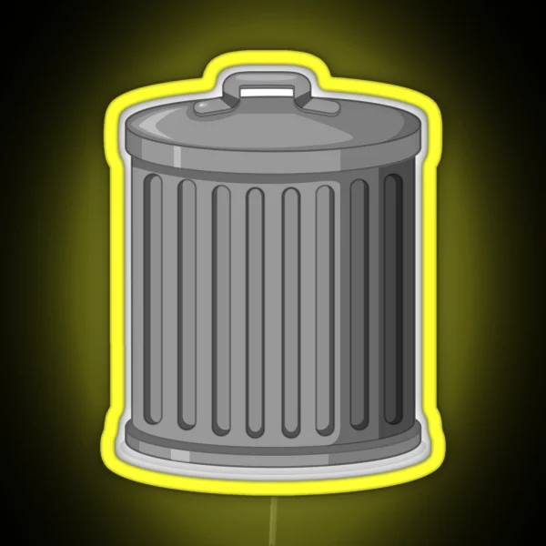 Wheelie Bin TRASH GARBAGE RGB Neon Sign