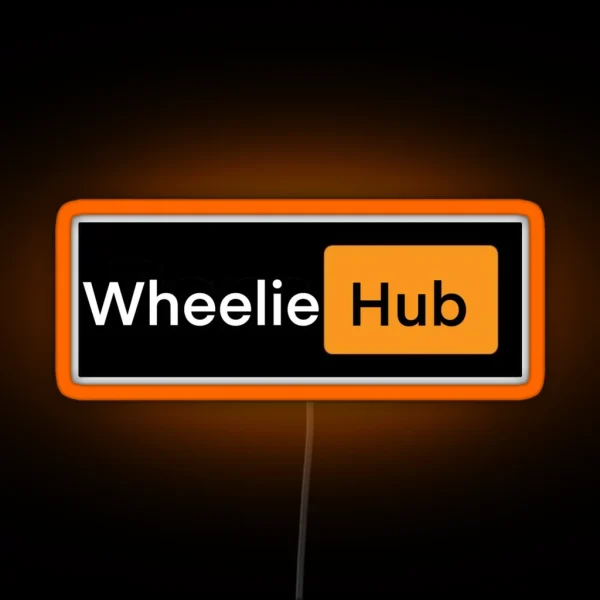 Wheelie Hub RGB Neon Sign