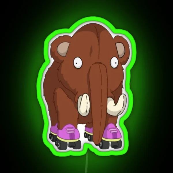 Wheelie Mammoth RGB Neon Sign