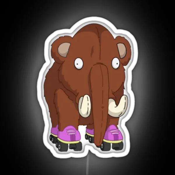 Wheelie Mammoth RGB Neon Sign