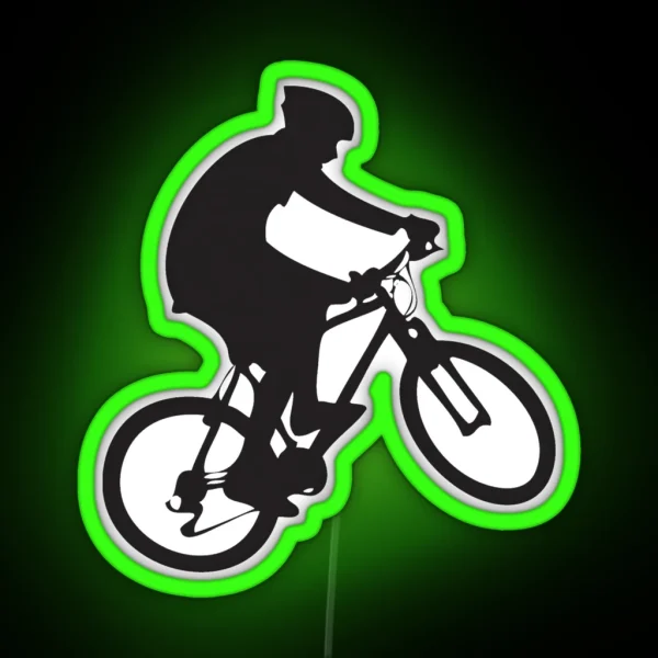 Wheelie On A Mountain Bike RGB Neon Sign