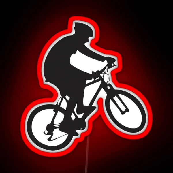 Wheelie On A Mountain Bike RGB Neon Sign